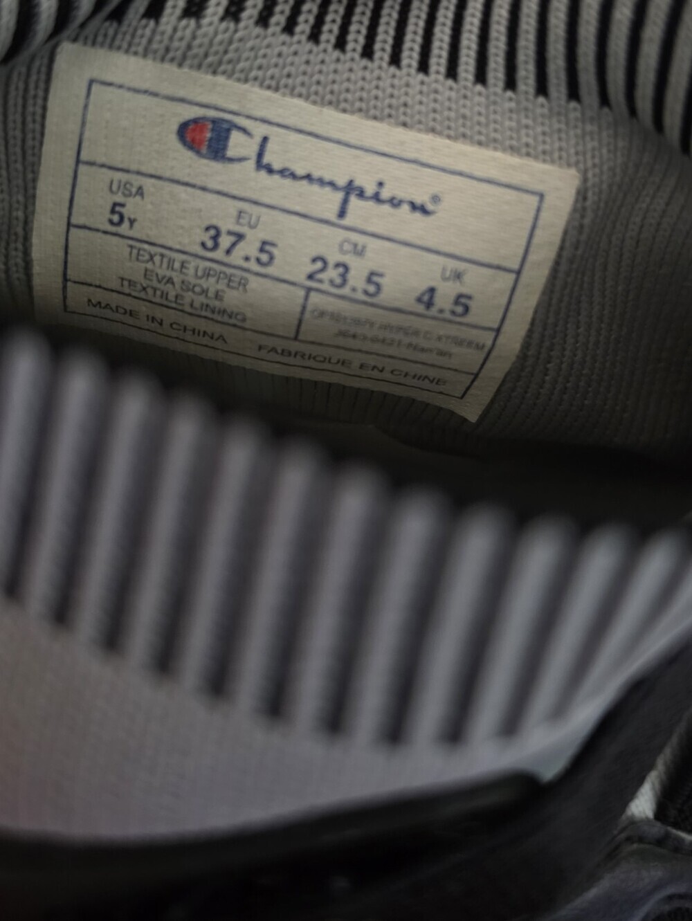 Champion Kids Black & White High-Top Sneakers - Picture 6 of 7
